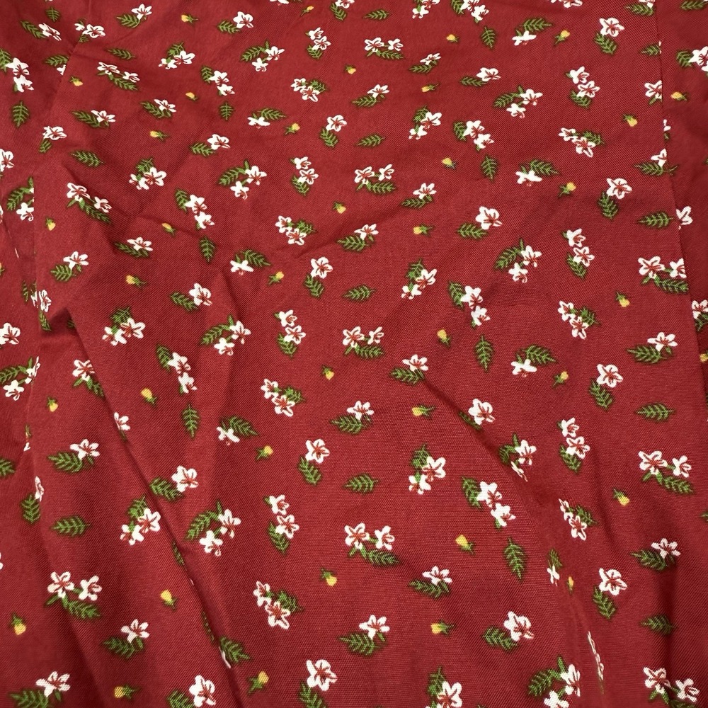 SHEIN Midi Dress Red Floral Tie Size S‎ 4 - Picture 2 of 5